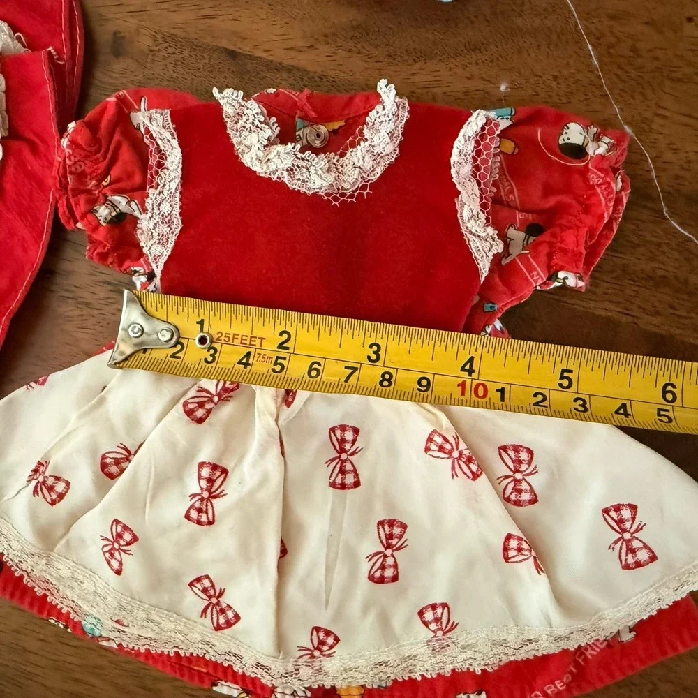 16 Piece Vintage Doll Clothes Lot Dresses Rompers 1980s